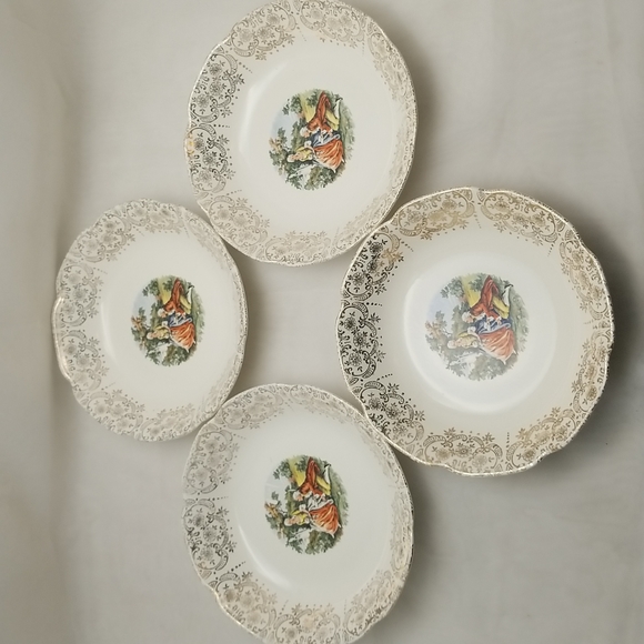 Sebring Chantilly George & Martha Washington Soup Bowls - Picture 2 of 16